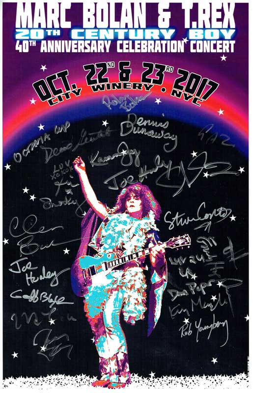 Marc Bolan and T.Rex 40th Anniversary Concert Poster