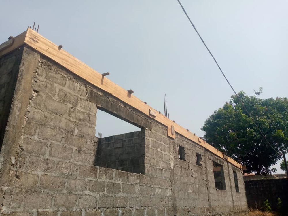 As you can see, the walls are big, they are strong and they are nearing completion! Rooms for recording, for teaching, for classes in film and practicing on musical instruments!